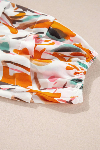 Print 3/4 Sleeve Blouse