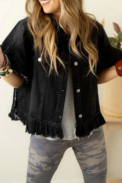 Short Sleeve Denim Jacket