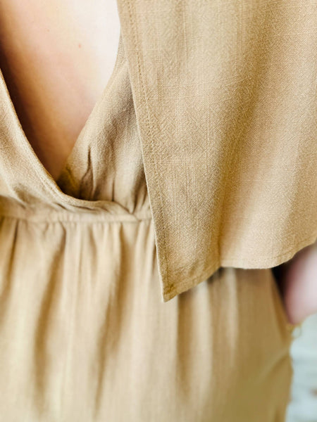 Sleeveless Mocha Romper