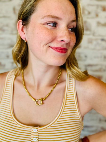 Lucky Me Horseshoe Toggle Necklace - WATERPROOF