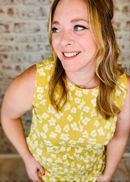 Embossed Mini Swing Dress