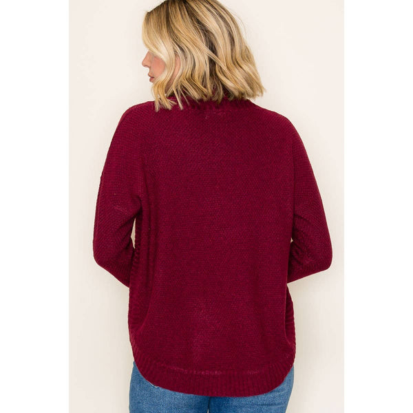 Burgundy Turtleneck Sweater