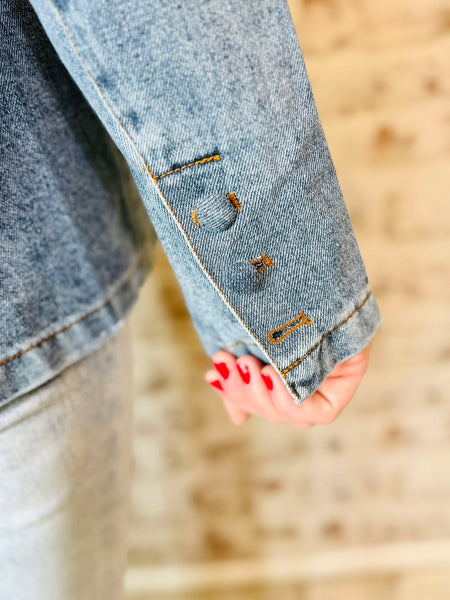 Denim Blazer Single Breasted