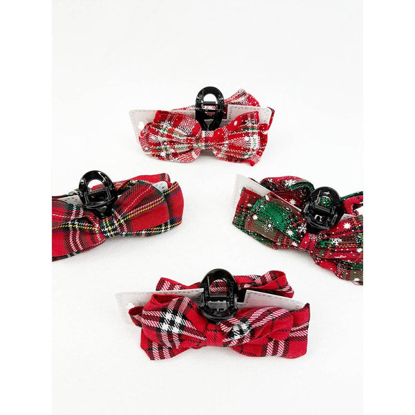 Christmas Bow Claw Clip