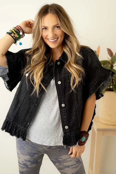 Short Sleeve Denim Jacket