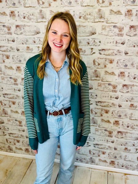 Emerald Cardigan Stripe