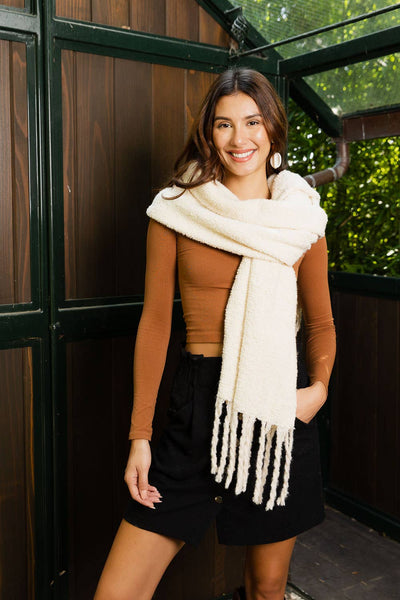 Knit Scarf with Tassels