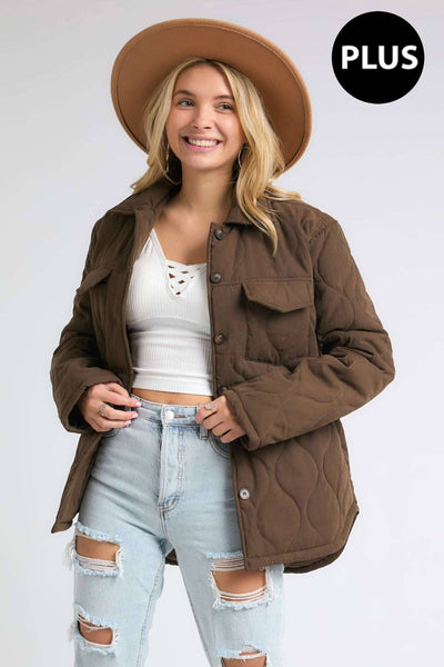 Brown Quilted Jacket