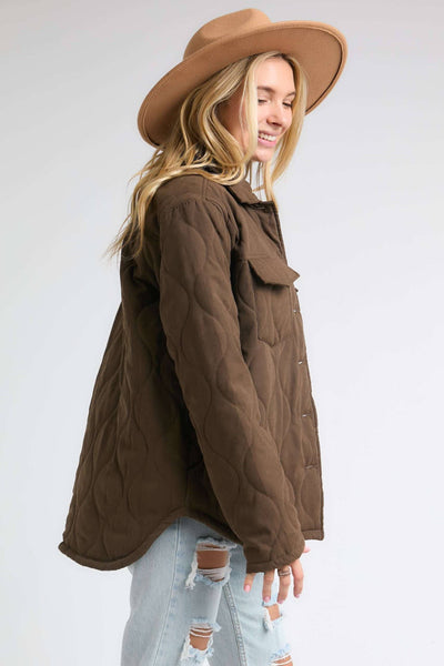 Brown Quilted Jacket