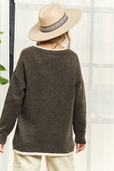 Cream hi-low sweater