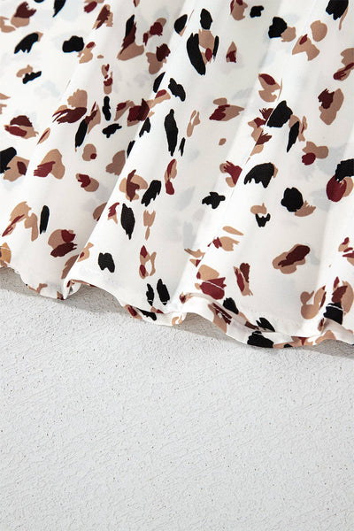 Lantern Sleeve Pleated Blouse