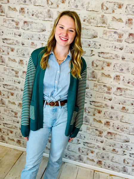 Emerald Cardigan Stripe