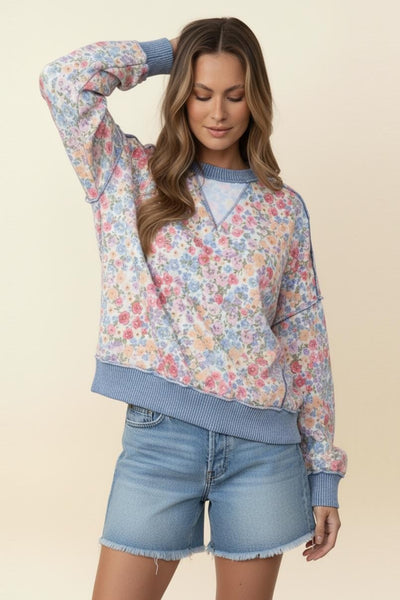 Floral Oversz Top