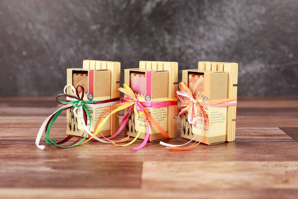 Gift Set | Wooden Soap Dish with Goat Milk Soap
