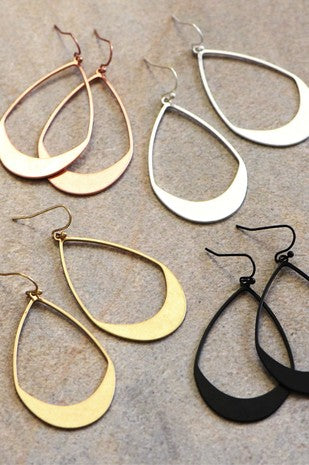 Metal Teardrop Earrings