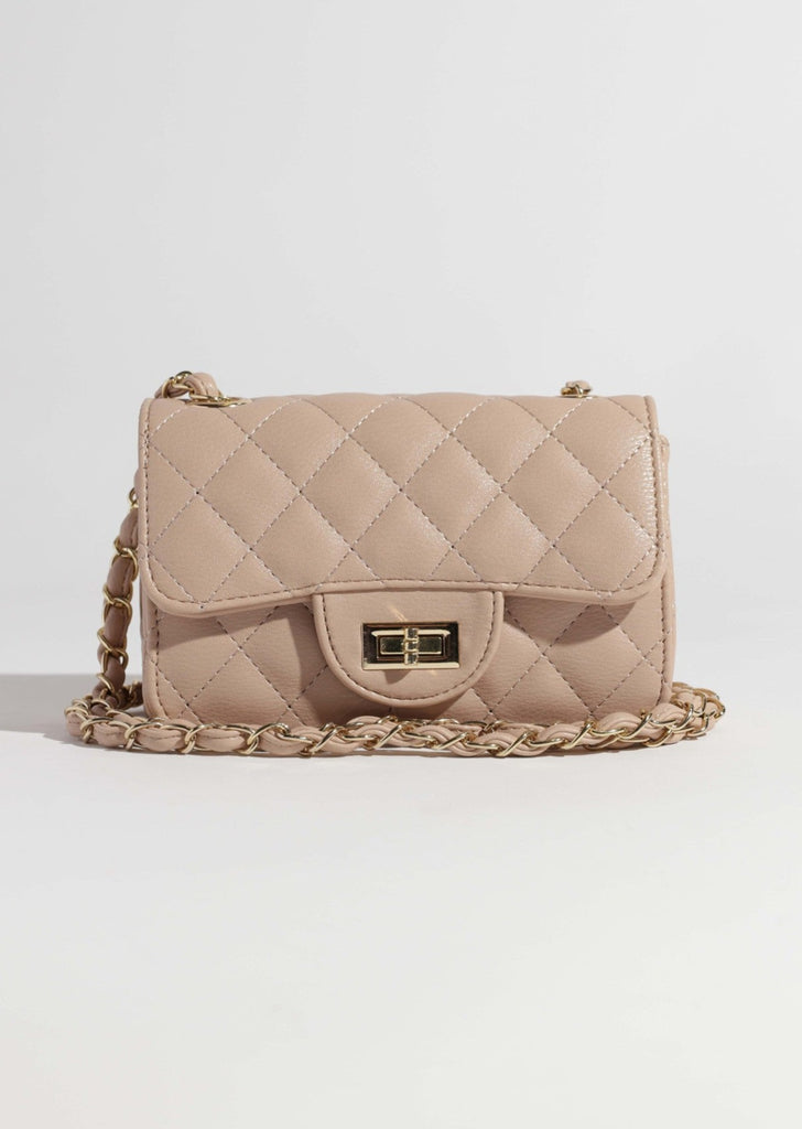 Trendy Quilted Chin Shoulder Strap Purse