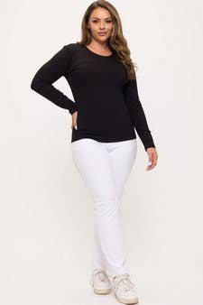 Ribbed Long Sleeve Plus Size