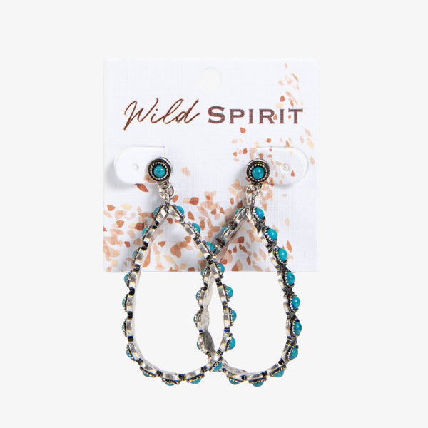 Wild Spirit Silver Teardrop Earrings