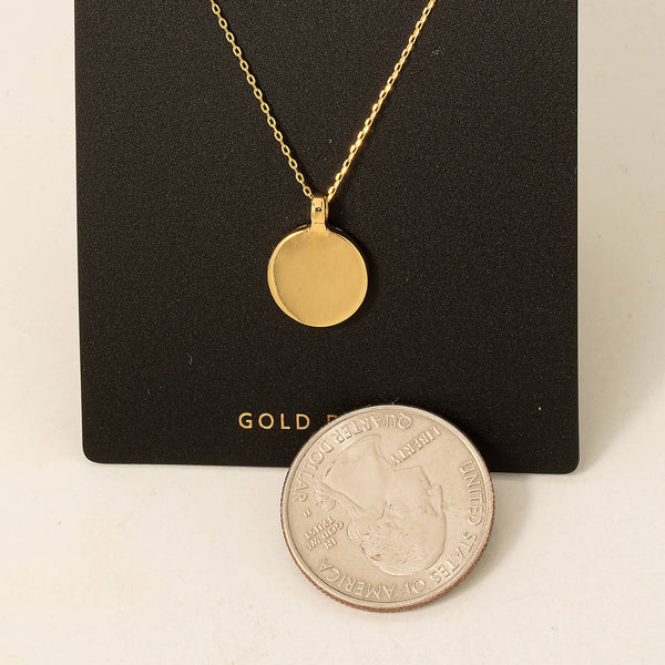 Gold Dipped Coin Layered Necklace