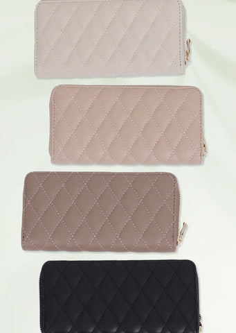 Basic Quilted Large Wallets