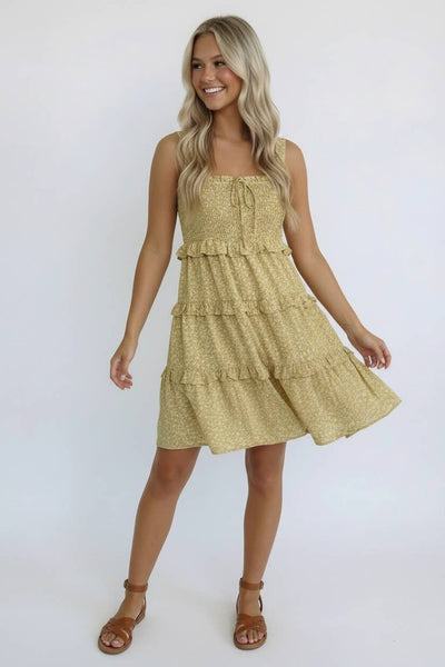 Ditzy Floral Tiered Dress