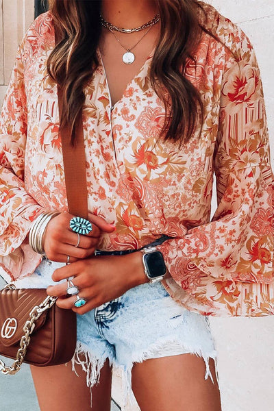 Floral Bell Sleeve Bodysuit