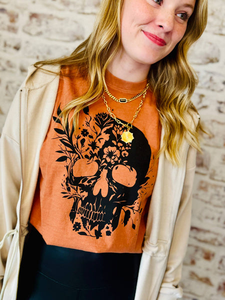 Floral Skull Tee