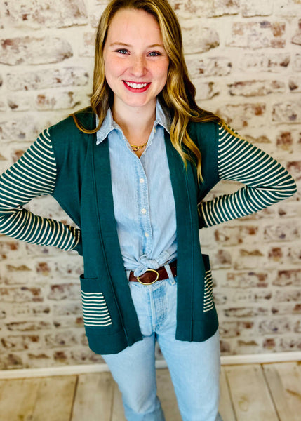 Emerald Cardigan Stripe