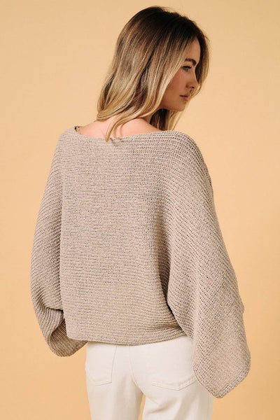 Boat Neck Knit Dolman Top