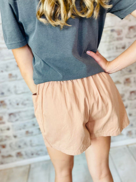 Over the Taupe Casual Shorts