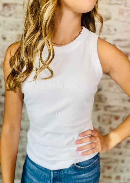 Dream of the Crop Ribbed Tank Top