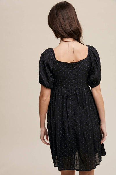Dot Puff Sleeve Dress