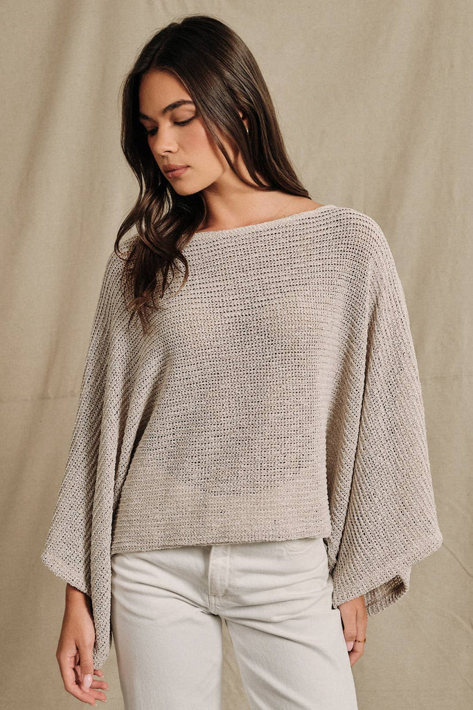 Boat Neck Knit Dolman Top