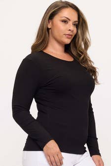 Ribbed Long Sleeve Plus Size