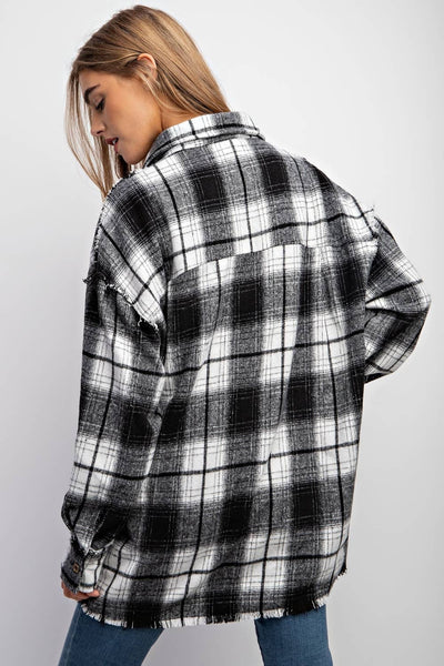 Soft Plaid Button Shacket