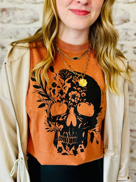 Floral Skull Tee