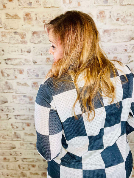 Black & White Checker Cardigan