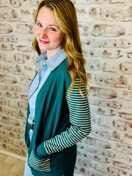 Emerald Cardigan Stripe