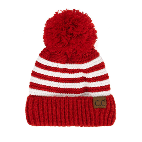 CC Knit Striped Beanie