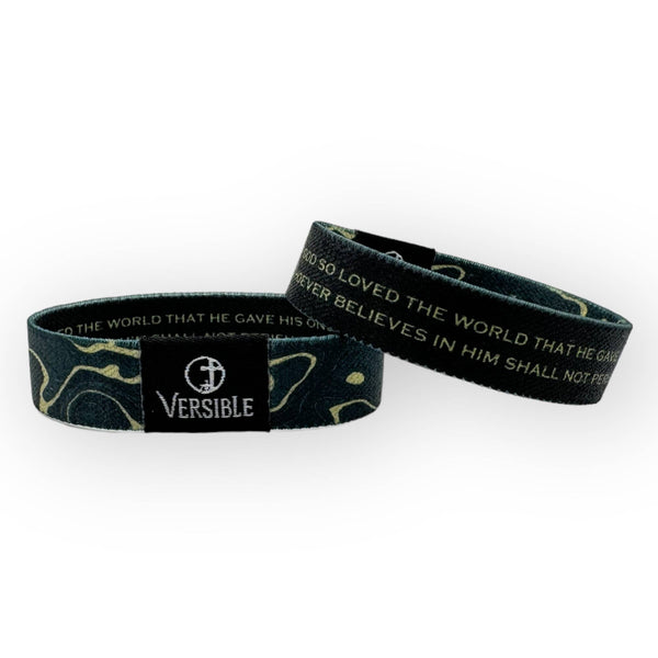 Versible® Wristbands - Gold Vein / John 3:16