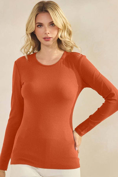 Ribbed Long Sleeve Plus Size