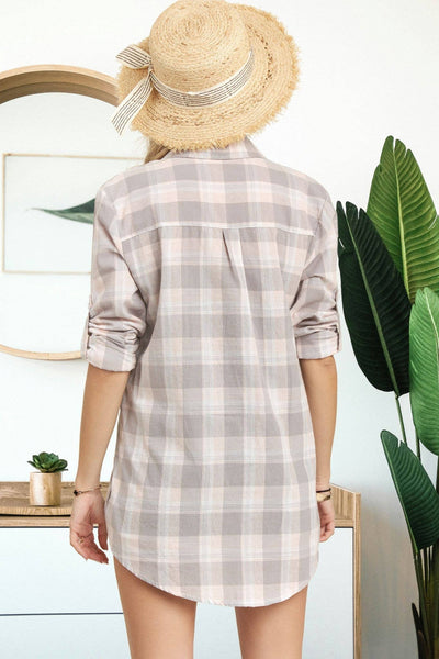 Gray Plaid Shirt