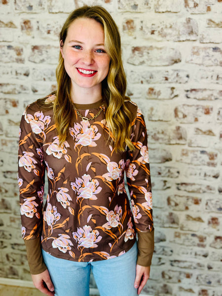 Floral Waffle Long Sleeve