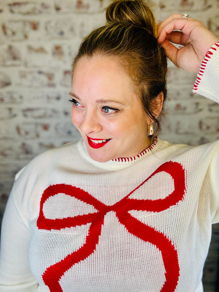 Ivory Bow Sweater