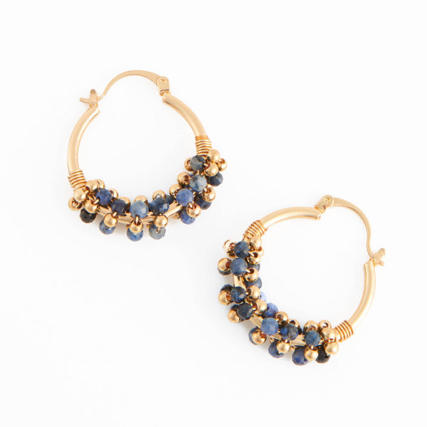Earrings Beaded Hoops