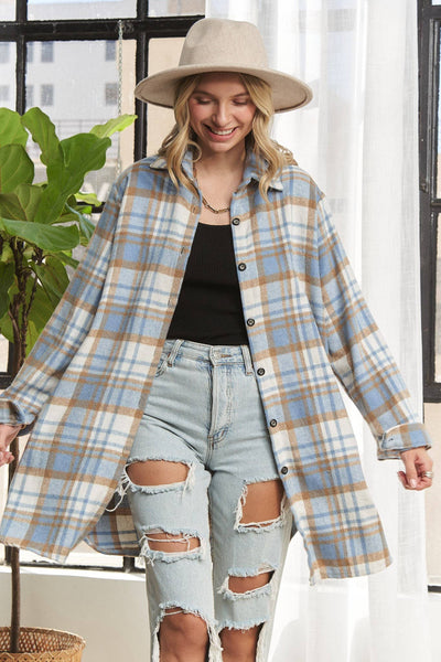 Blue Flannel Shacket