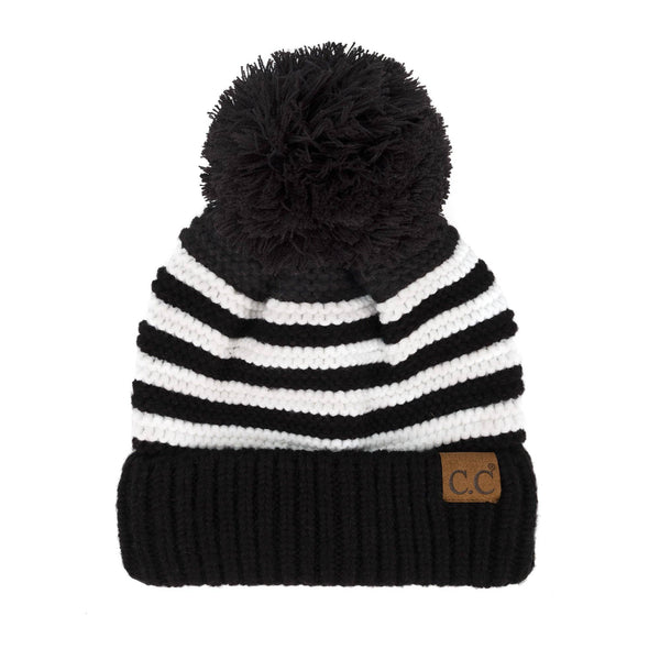 CC Knit Striped Beanie