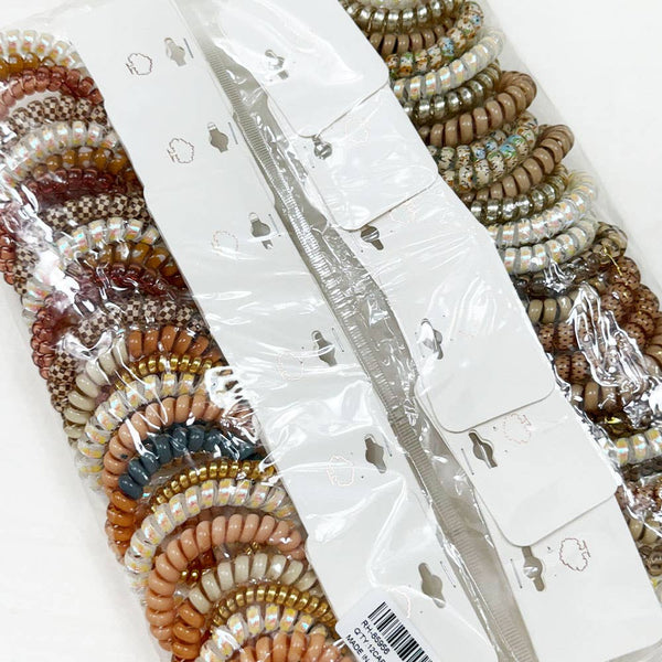 Brown Set Spiral Hair Ties