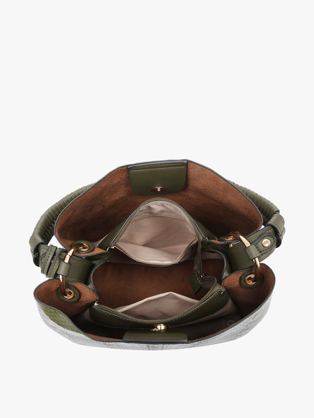 Olivia Crocodile Hobo Bag