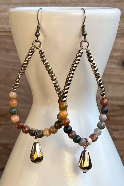 Giada Earrings Unakite